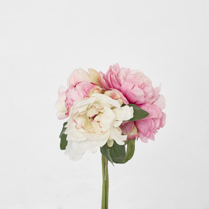 Peony Bouquet Mixed 30cm Light Pink
