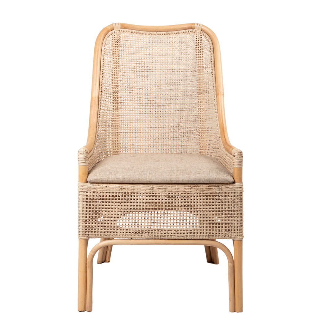 Victoria Hamptons Dining Chair Natural Whitewash