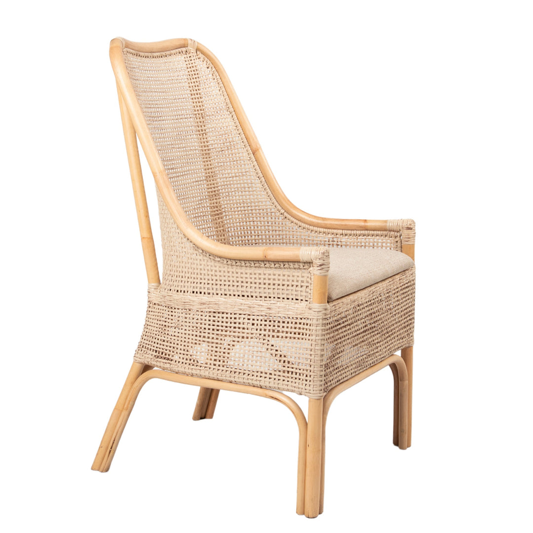 Victoria Hamptons Dining Chair Natural Whitewash