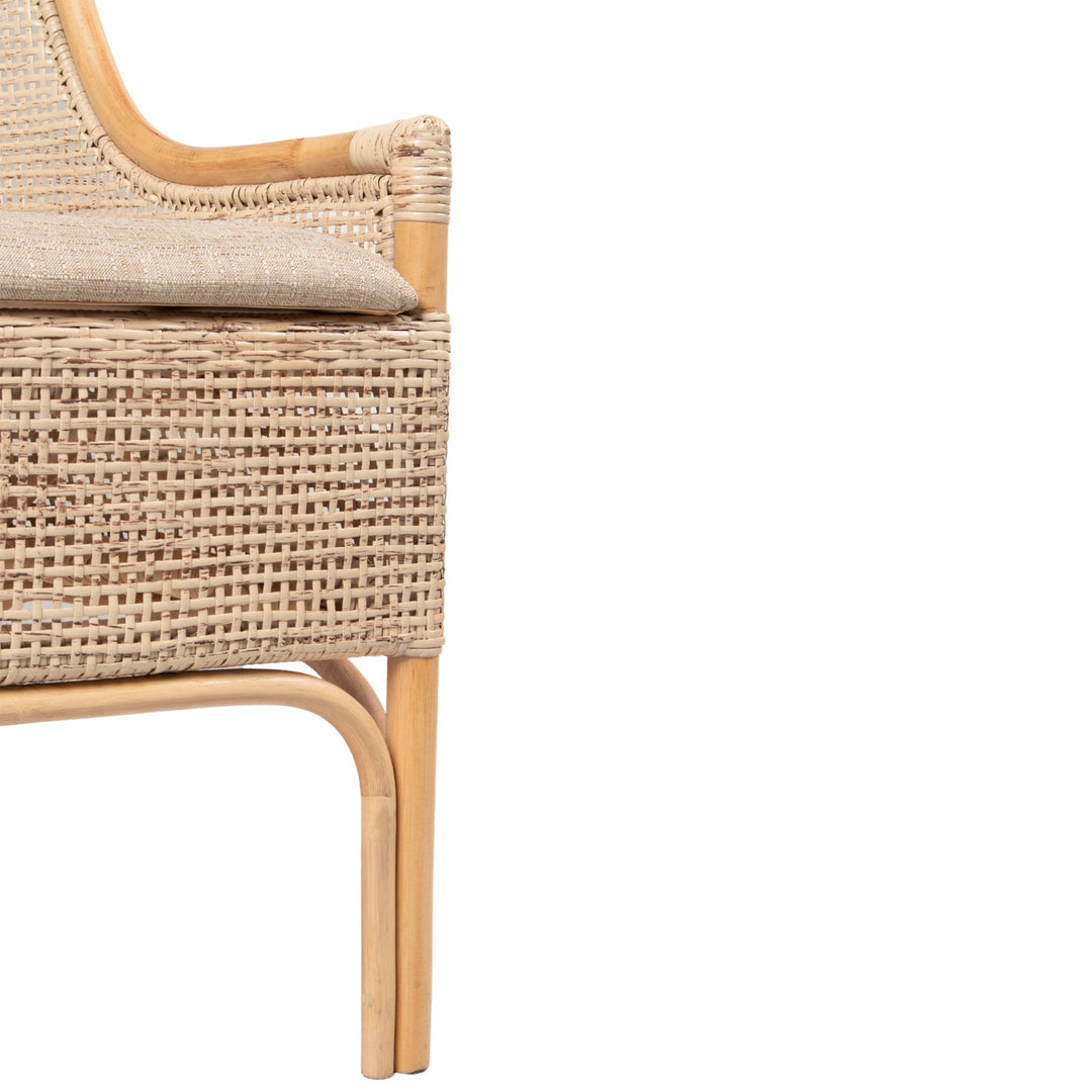 Victoria Hamptons Dining Chair Natural Whitewash