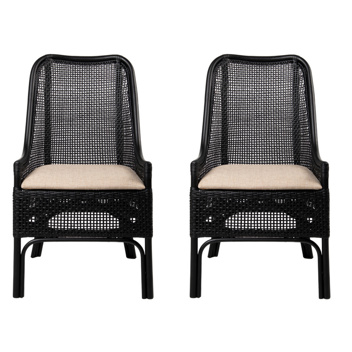 Victoria Hamptons Dining Chair Black