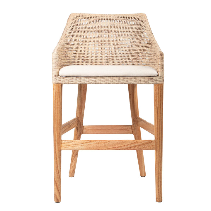 Charlotte Rattan Counter Stool Natural Whitewash