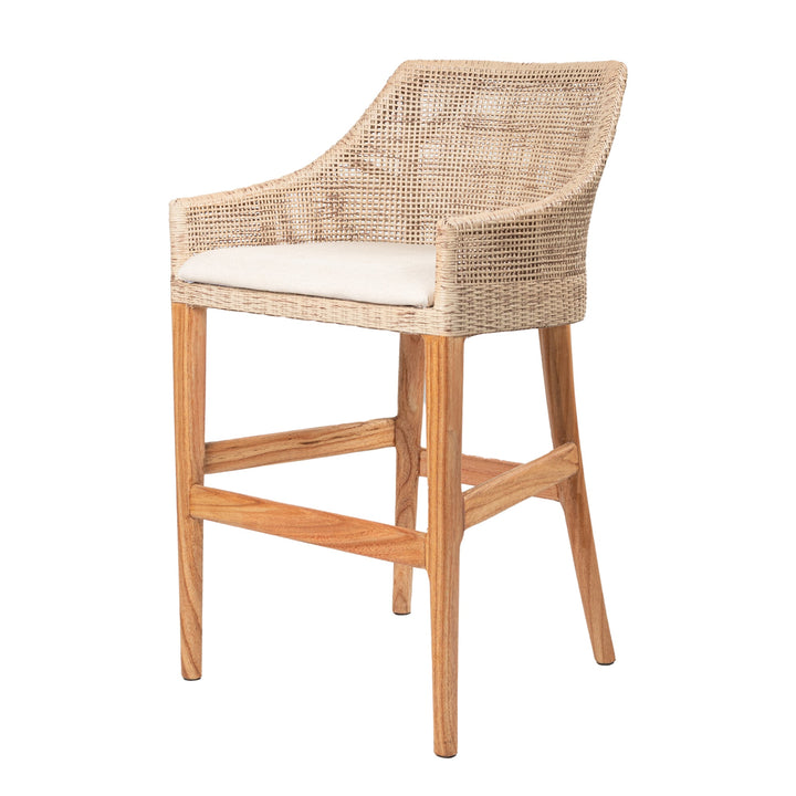 Charlotte Rattan Counter Stool Natural Whitewash