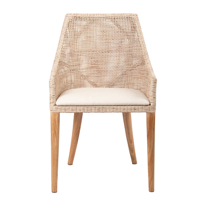 Charlotte Rattan Dining Chair Natural Whitewash