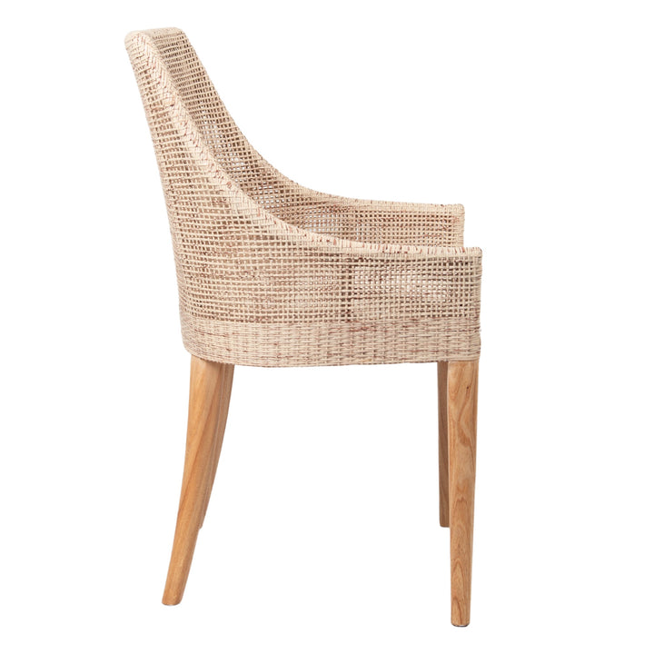 Charlotte Rattan Dining Chair Natural Whitewash