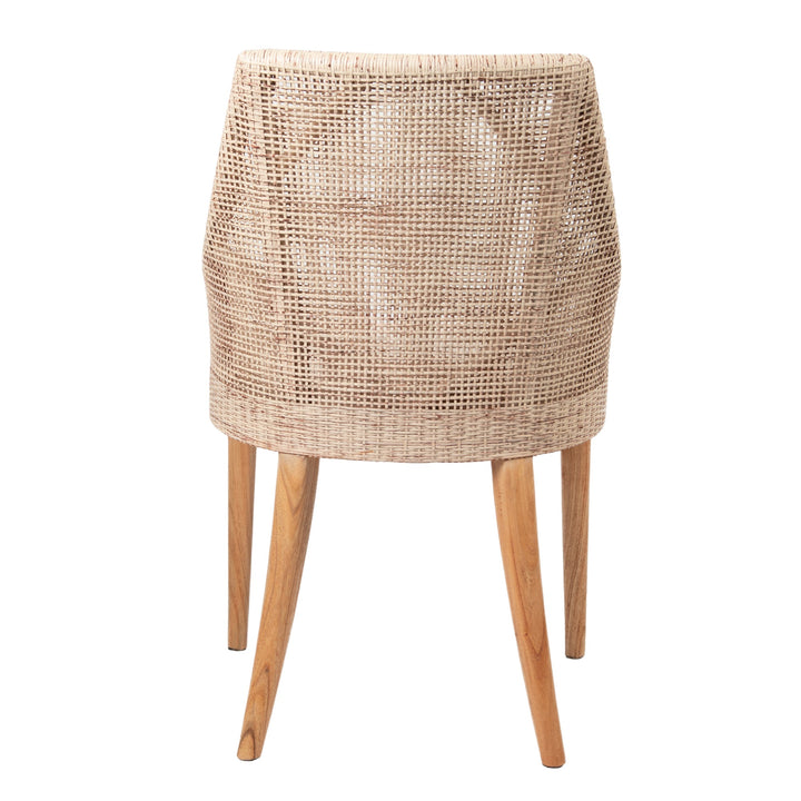 Charlotte Rattan Dining Chair Natural Whitewash