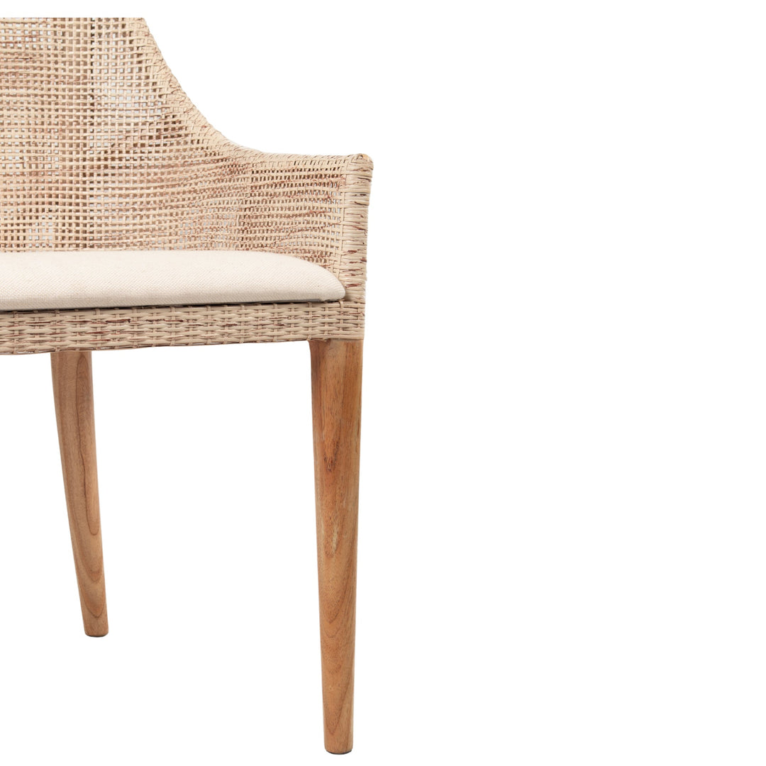 Charlotte Rattan Dining Chair Natural Whitewash