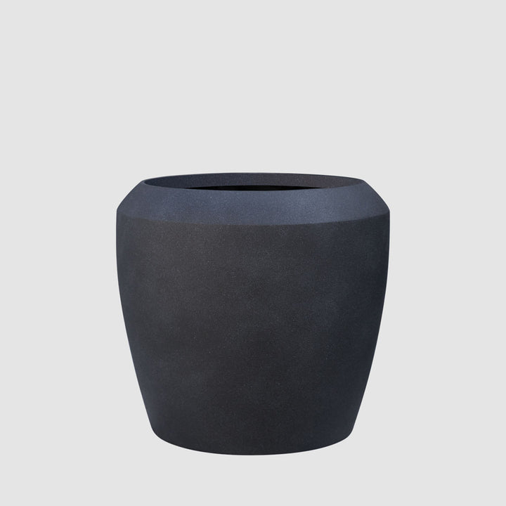 Pebble Set of 2 Planters Black