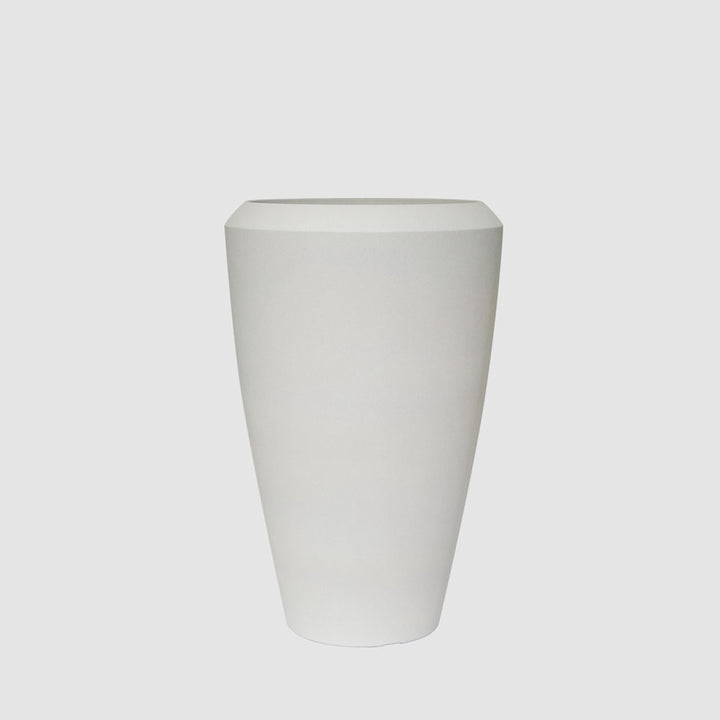 Pebble Set of 2 Tall Planters White