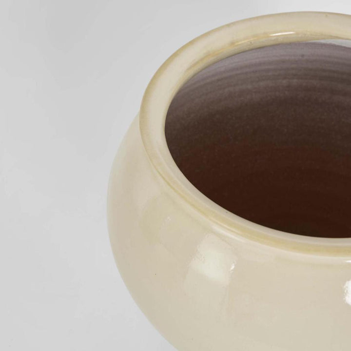 Petal Round Pot White