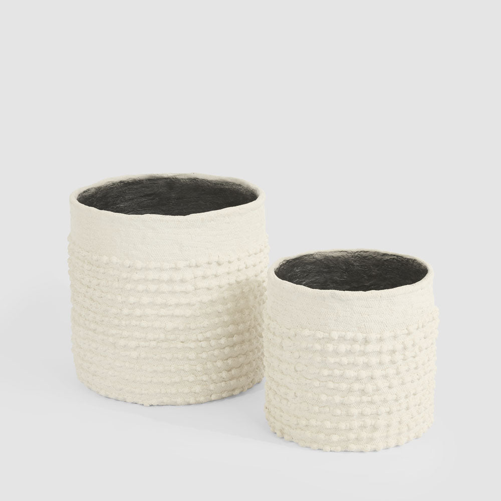 Leura Set of 2 Planters White