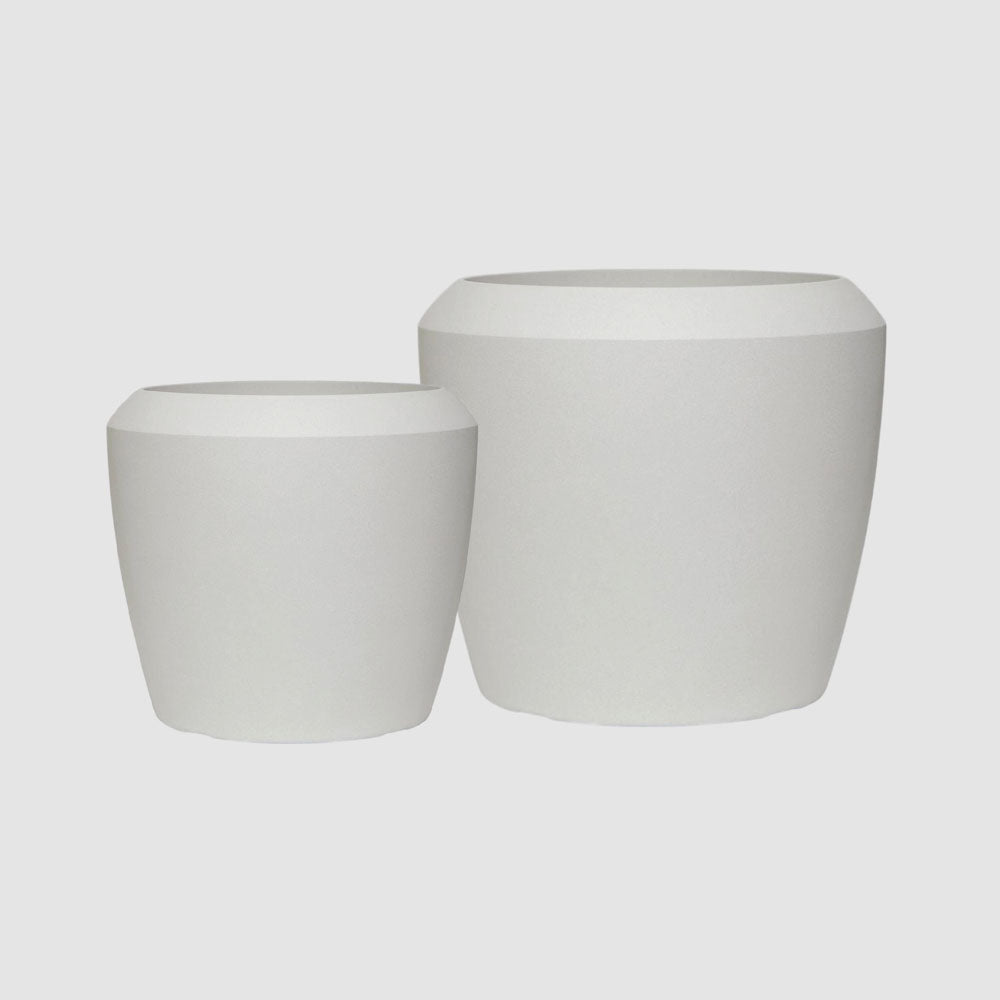 Pebble Set of 2 Planters White