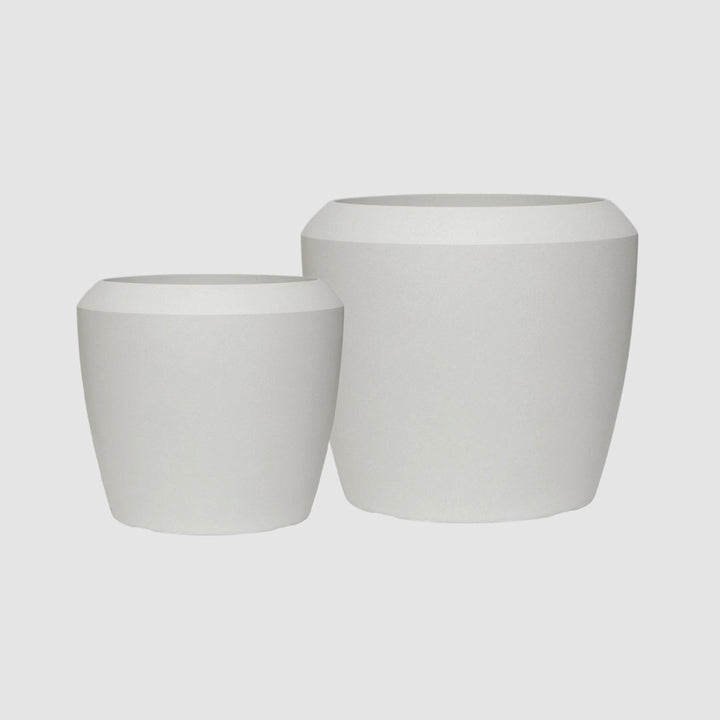 Pebble Set of 2 Planters White