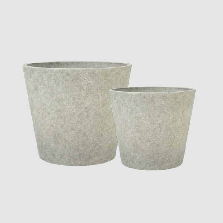 Ridge Set of 2 Planters White
