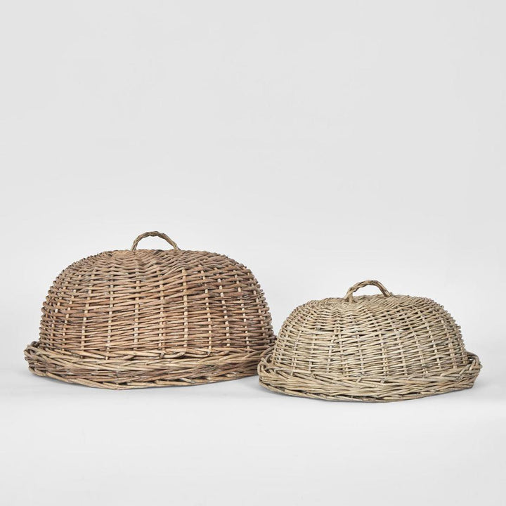Oval Basket W Cover Set of 2