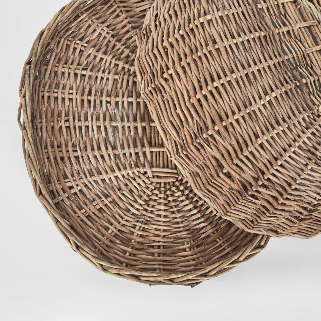Oval Basket W Cover Set of 2