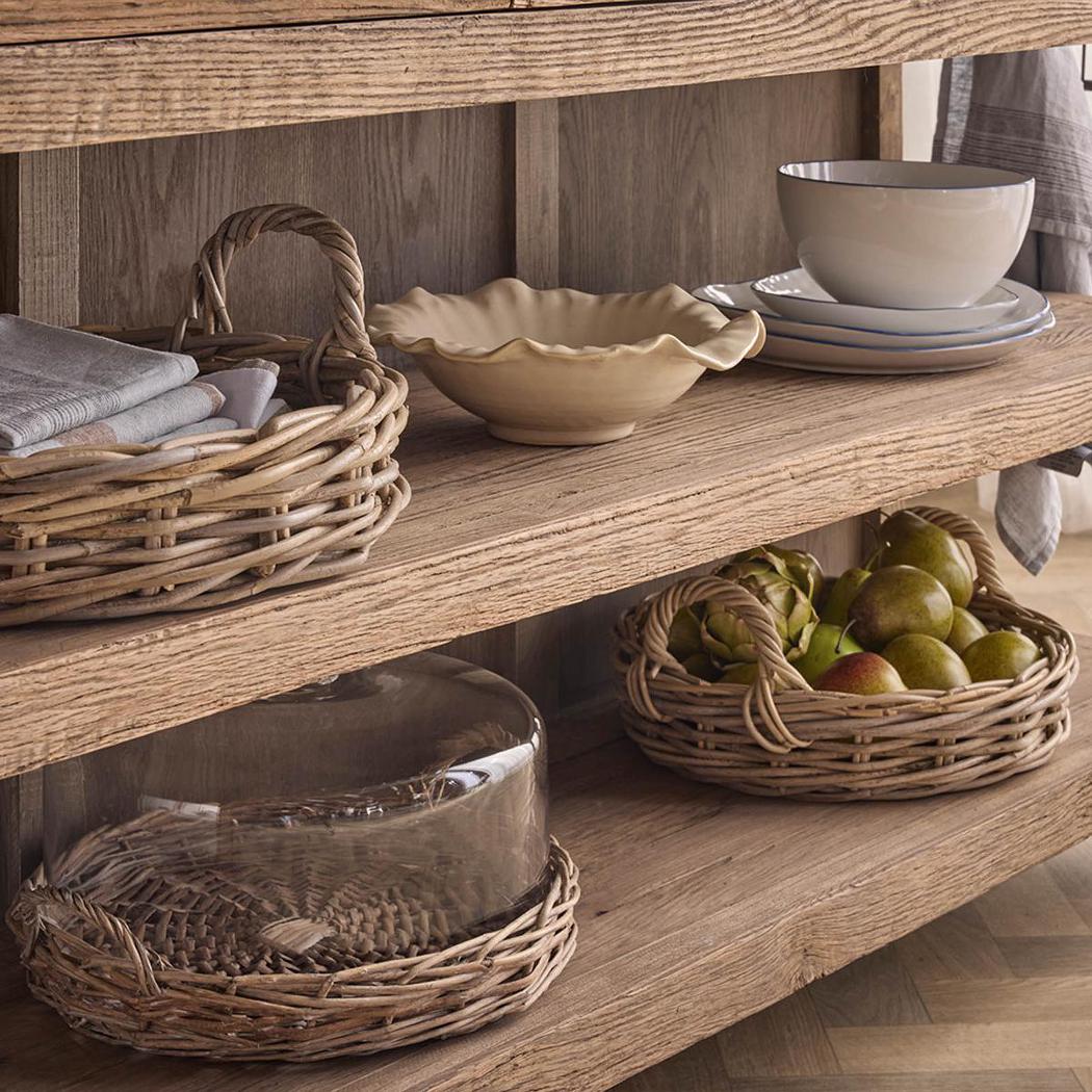 Willow Tray W Glass Cover