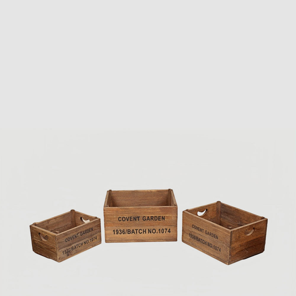 Sorel Set of 3 Wooden Crate