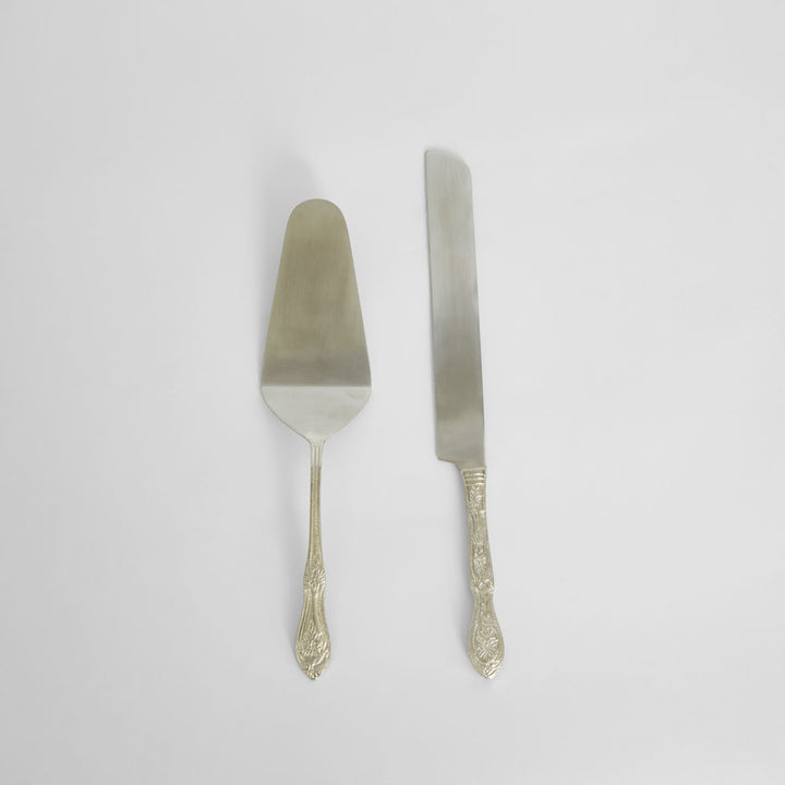 Eden Set of 2 Cake Server Silver