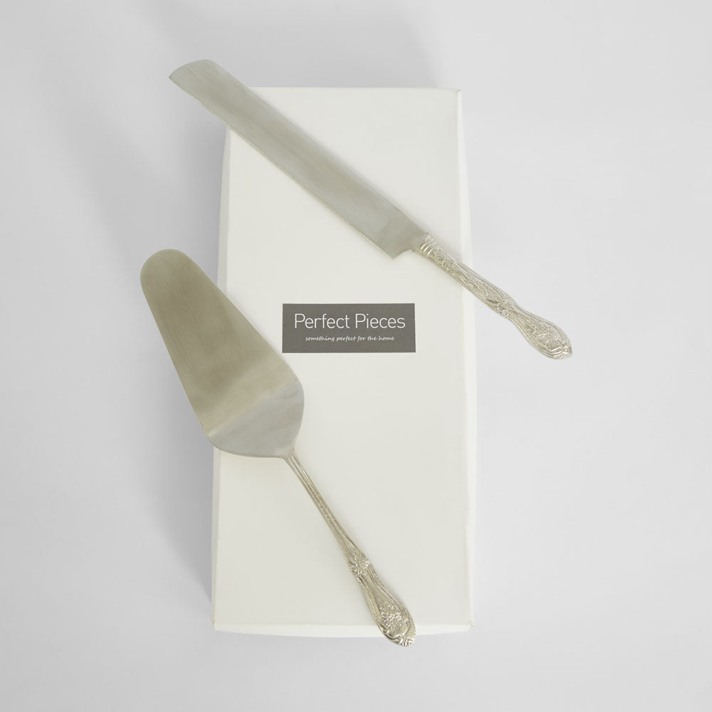 Eden Set of 2 Cake Server Silver