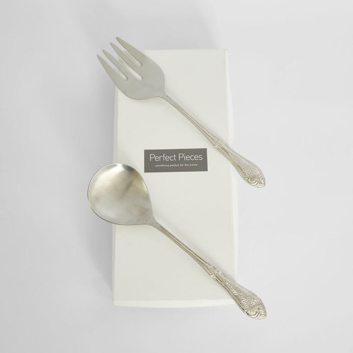 Eden Set of 2 Salad Servers Silver