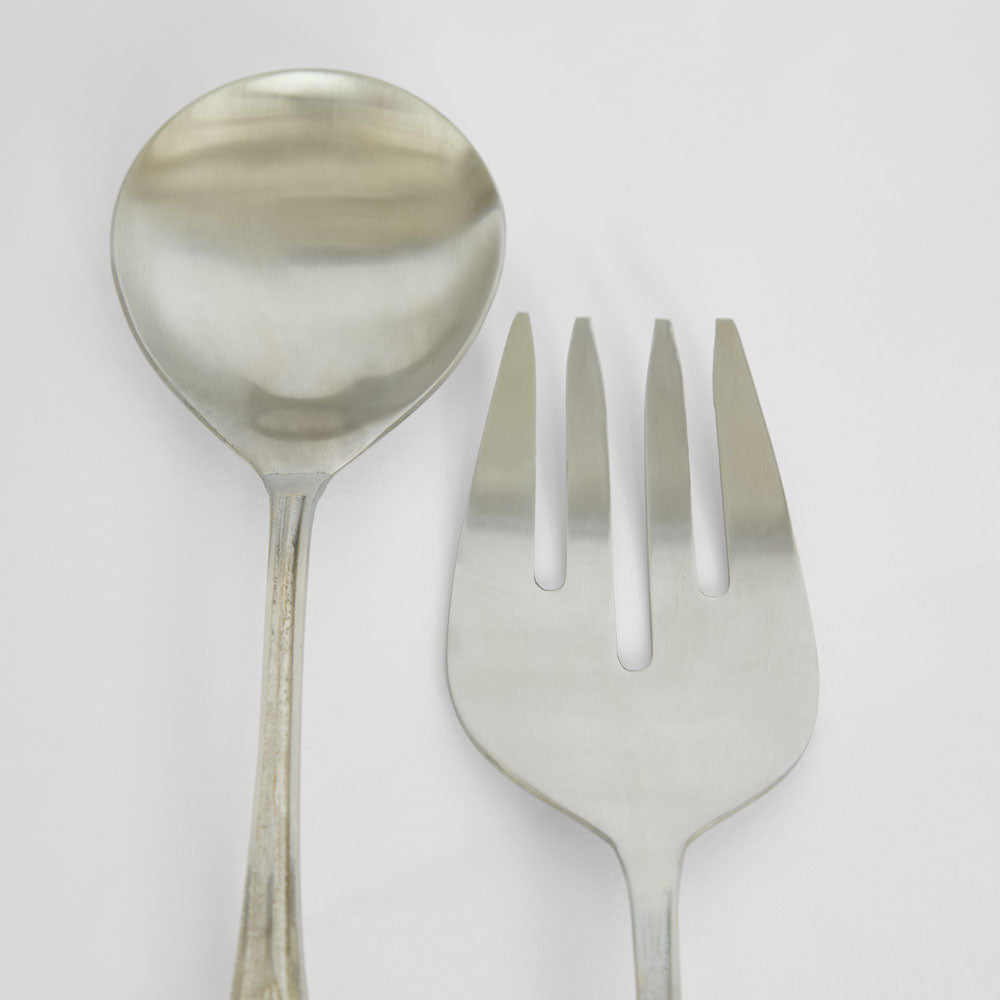 Eden Set of 2 Salad Servers Silver
