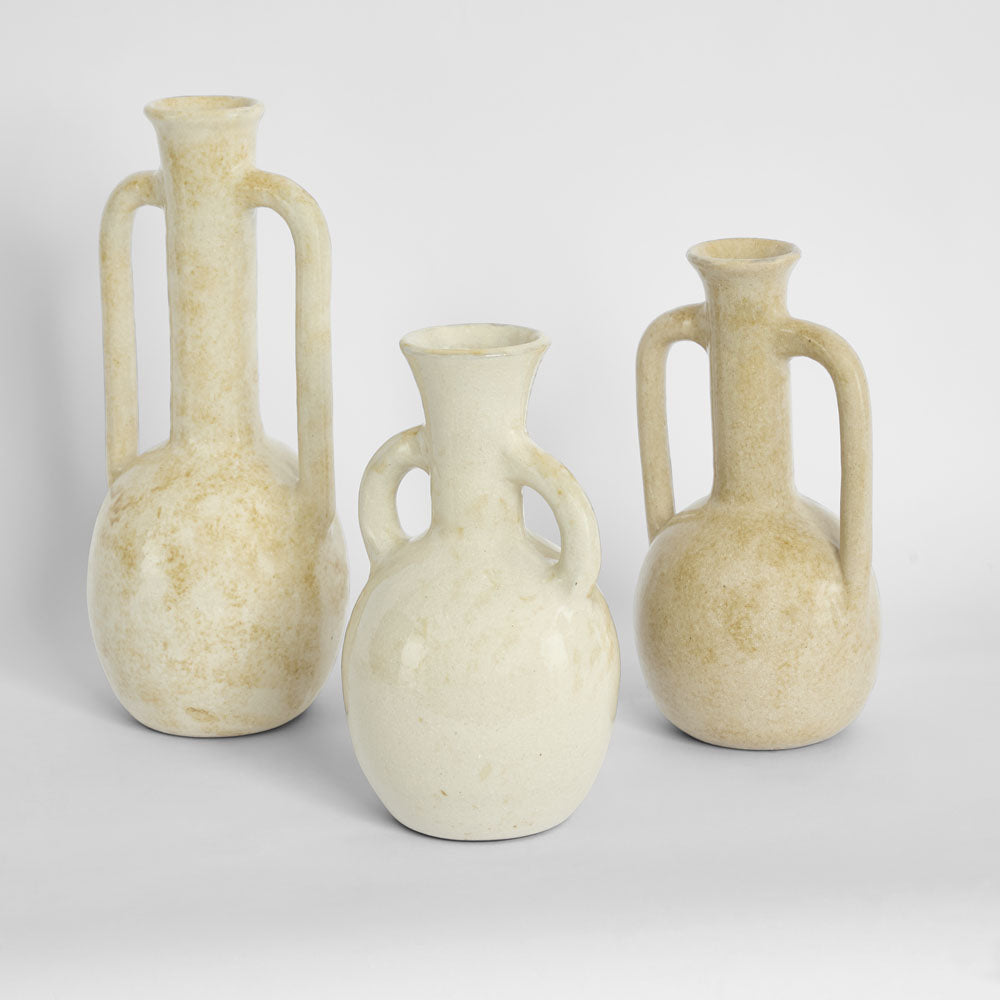 Jolie Vase Wide Rustic Beige
