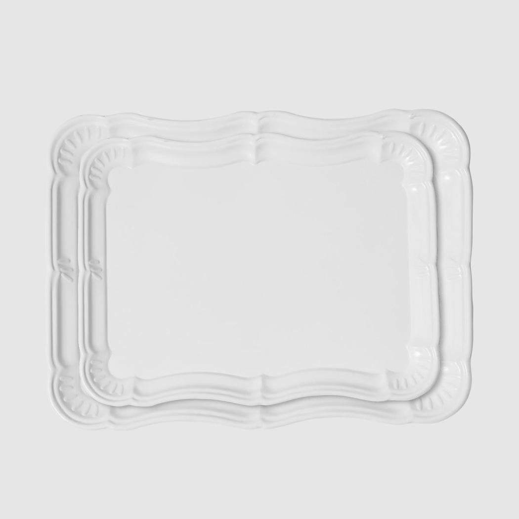 White Metal Trays Set2