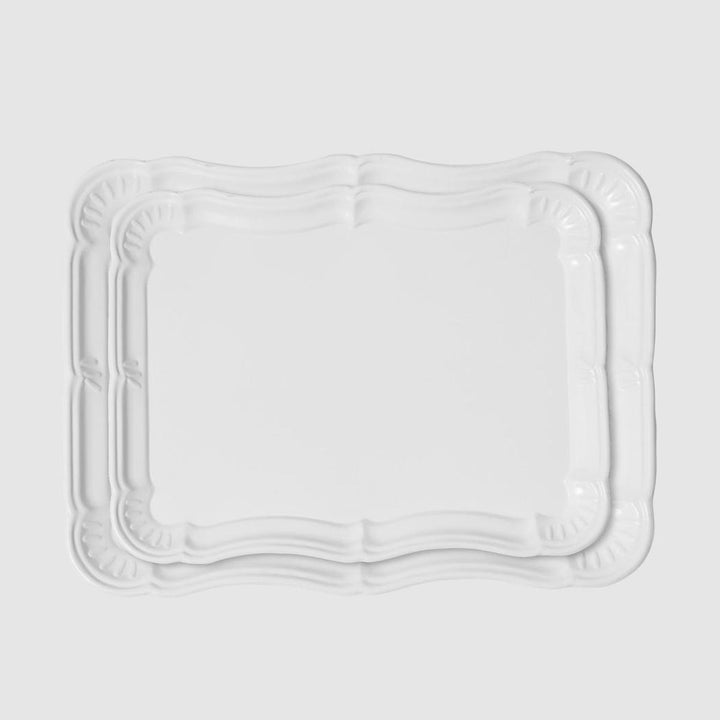 White Metal Trays Set2