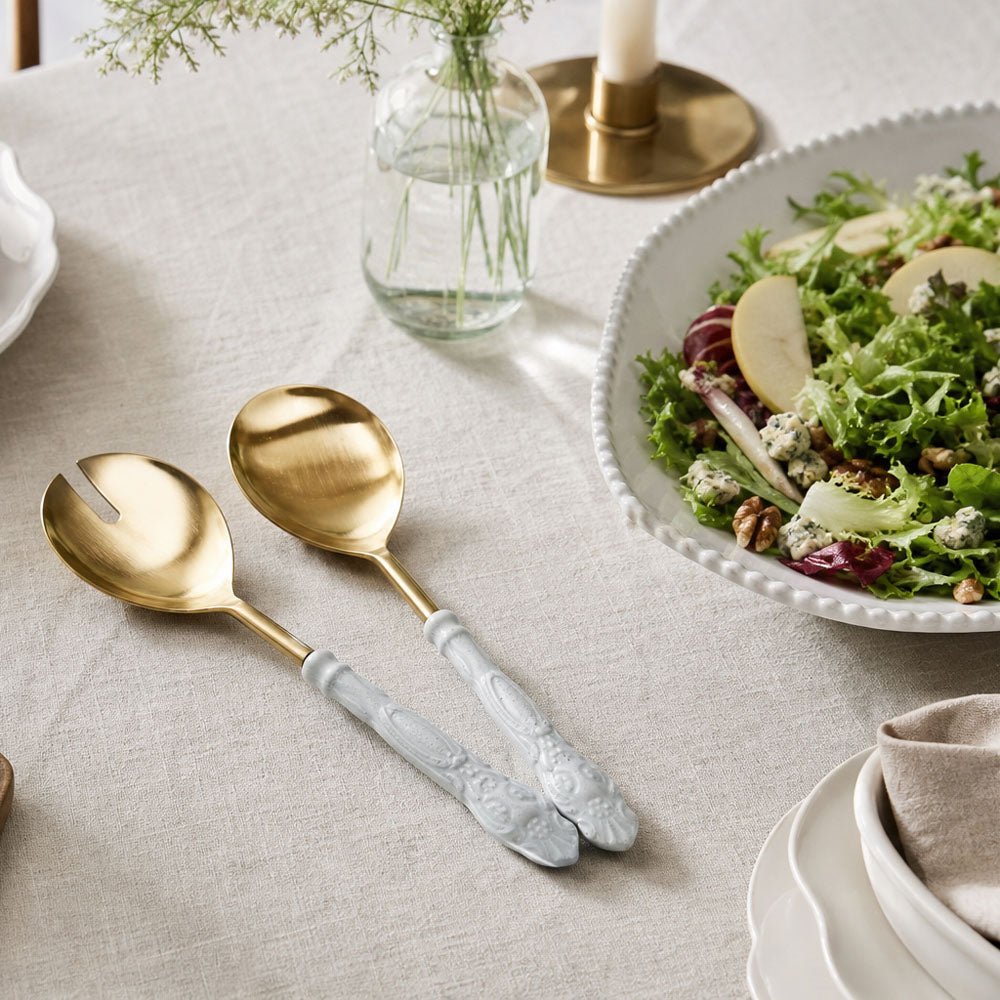 Enamel Serving Spoons Set of 2