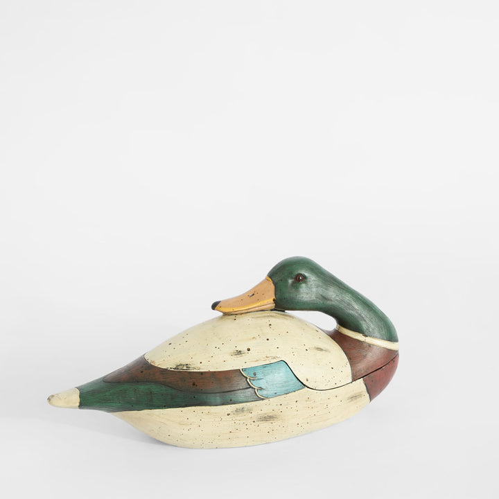 Willow Duck Sculpture Green