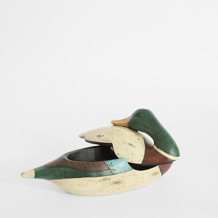 Willow Duck Sculpture Green