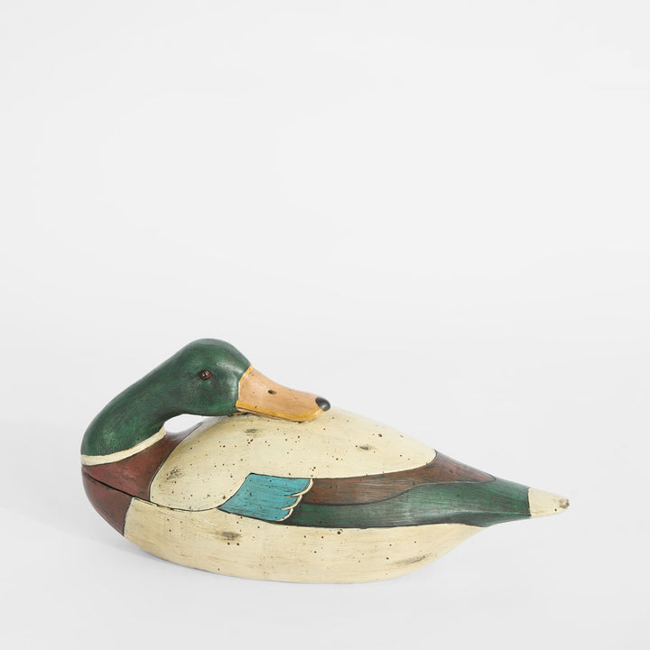 Willow Duck Sculpture Green