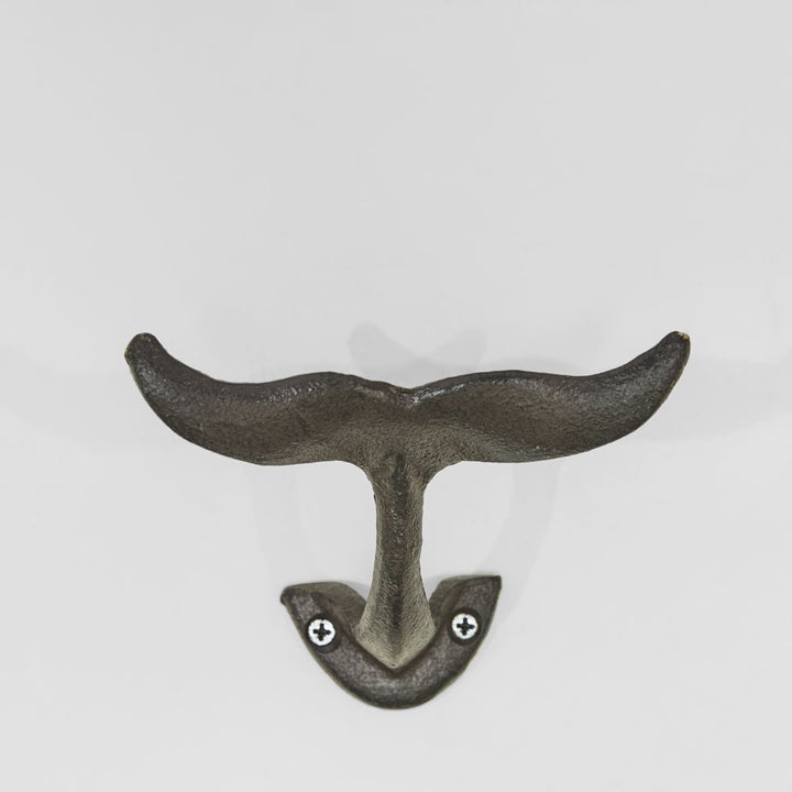 Whale Tail Cast Iron Wall Hook