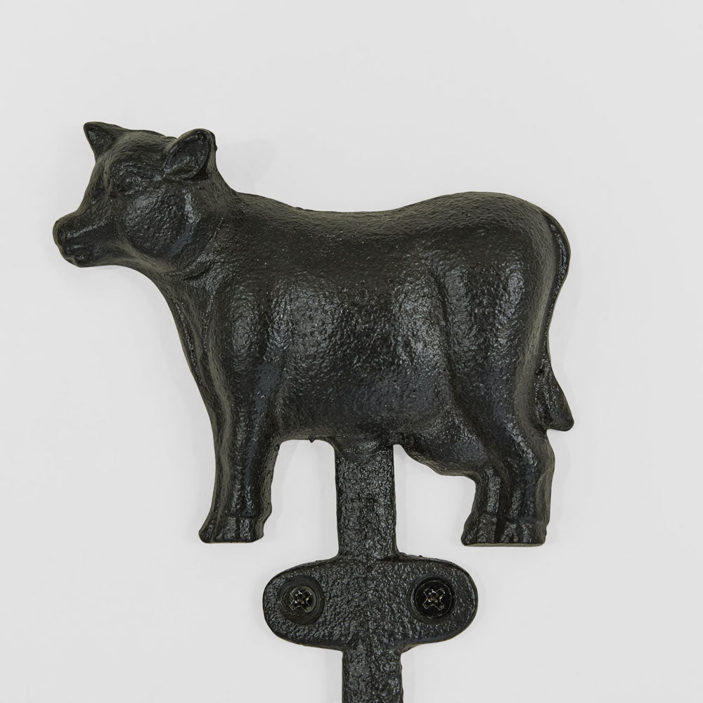 Country Cow Cast Iron Wall Hook