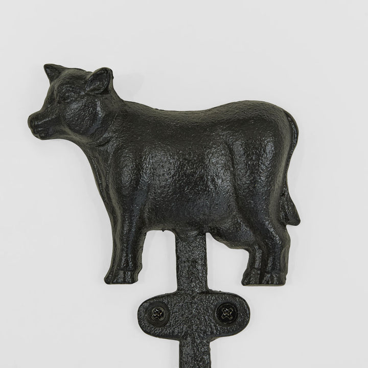 Country Cow Cast Iron Wall Hook