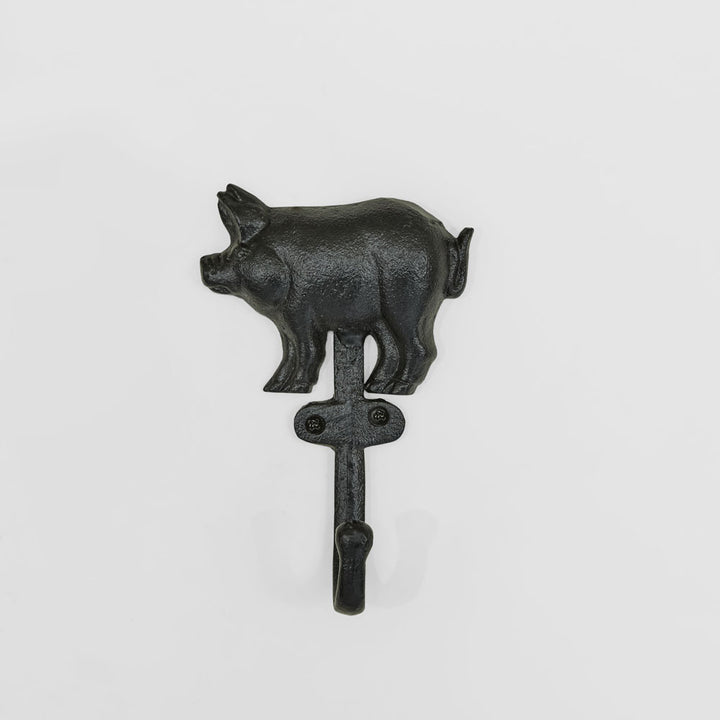 Country Pig Cast Iron Wall Hook