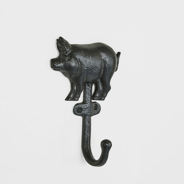 Country Pig Cast Iron Wall Hook