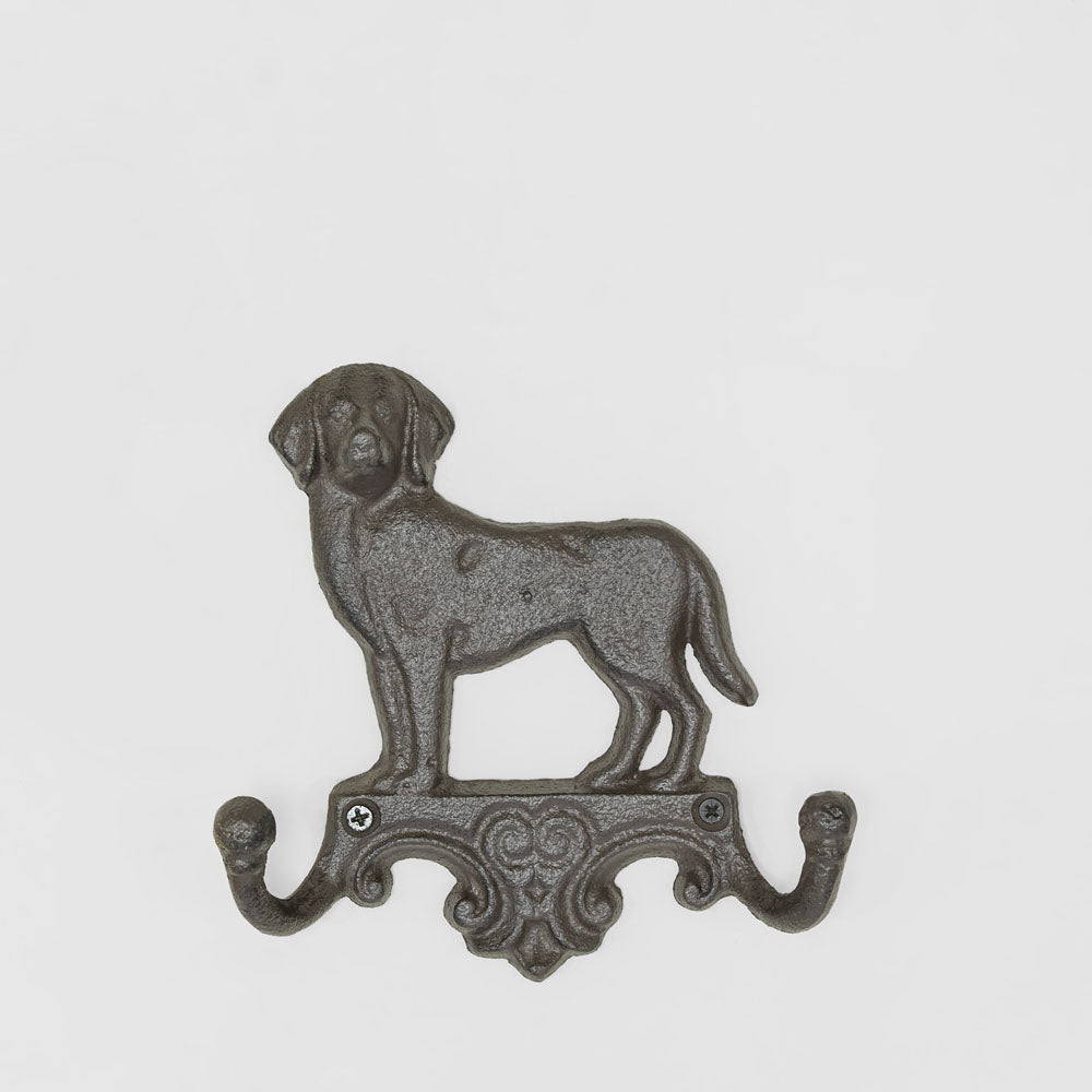 Country Dog Cast Iron Double Wall Hook