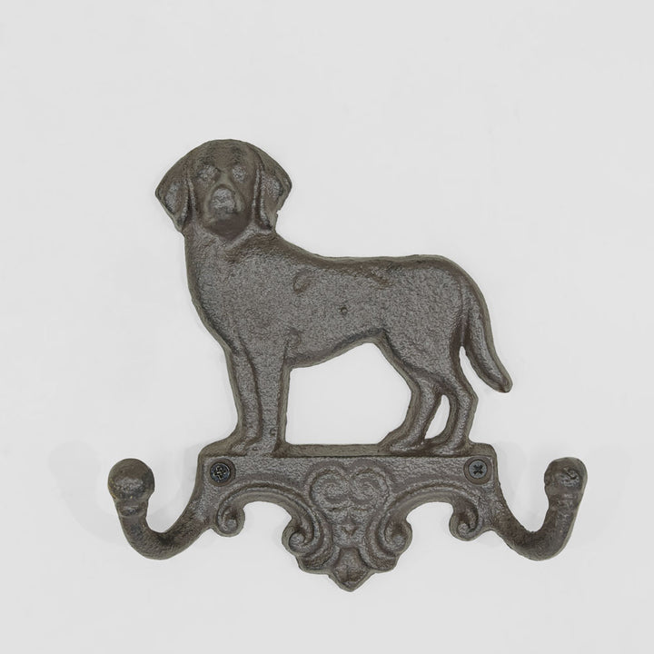 Country Dog Cast Iron Double Wall Hook