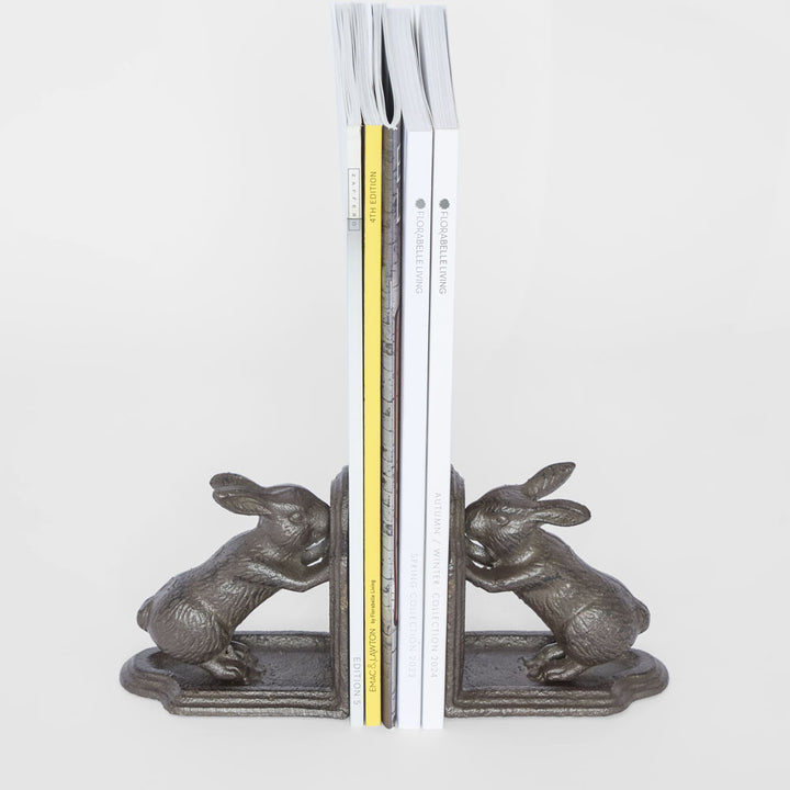 Hugo Hare Cast Iron Book Ends