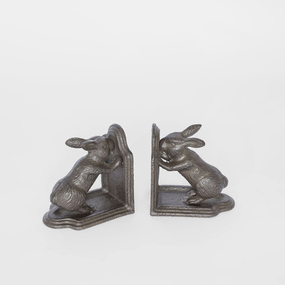Hugo Hare Cast Iron Book Ends