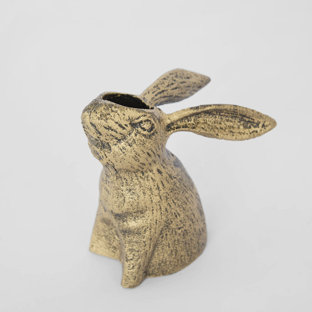 Heritage Hare Candle Holder Gold