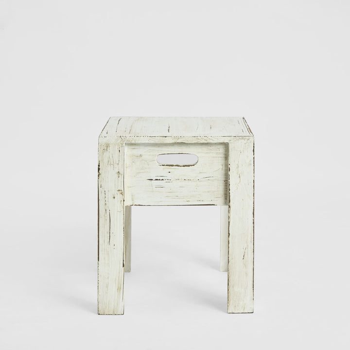 Arles Wooden Stool White