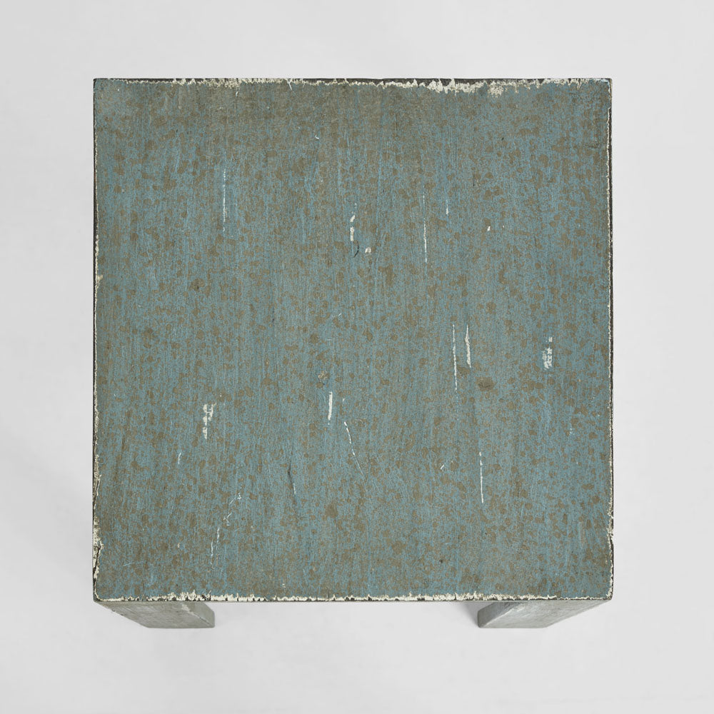 Arles Wooden Stool Light Blue
