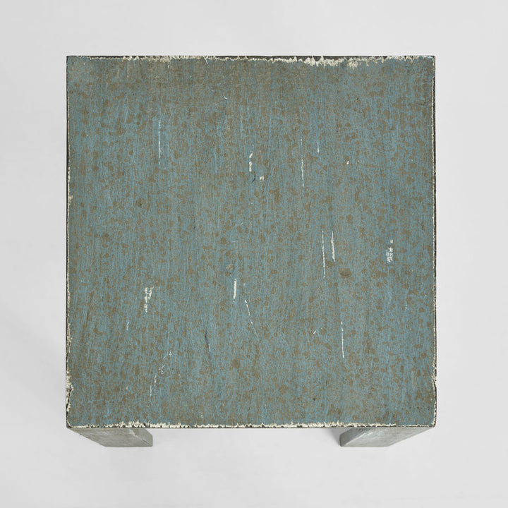 Arles Wooden Stool Light Blue