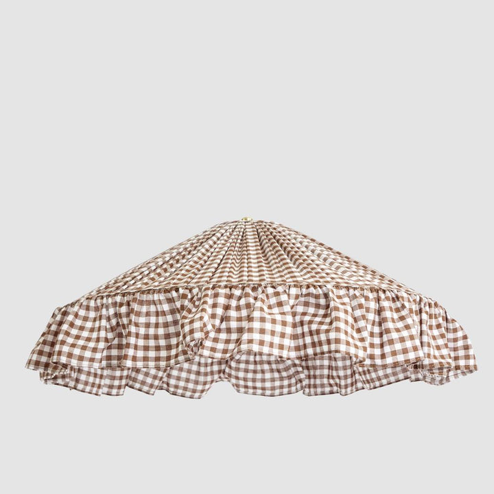 The Heirloom Pleated Lampshade Gingham Brown