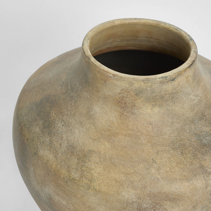 Aura Planter Wide Rustic Brown
