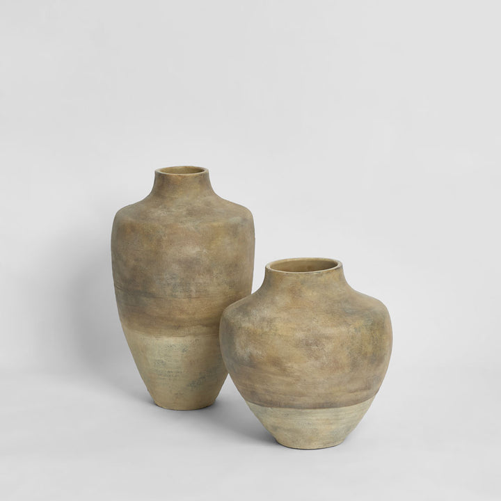 Aura Planter Wide Rustic Brown
