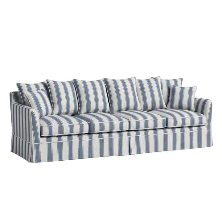 Noosa 4 Seat Modular Sofa Blue Sky Stripe